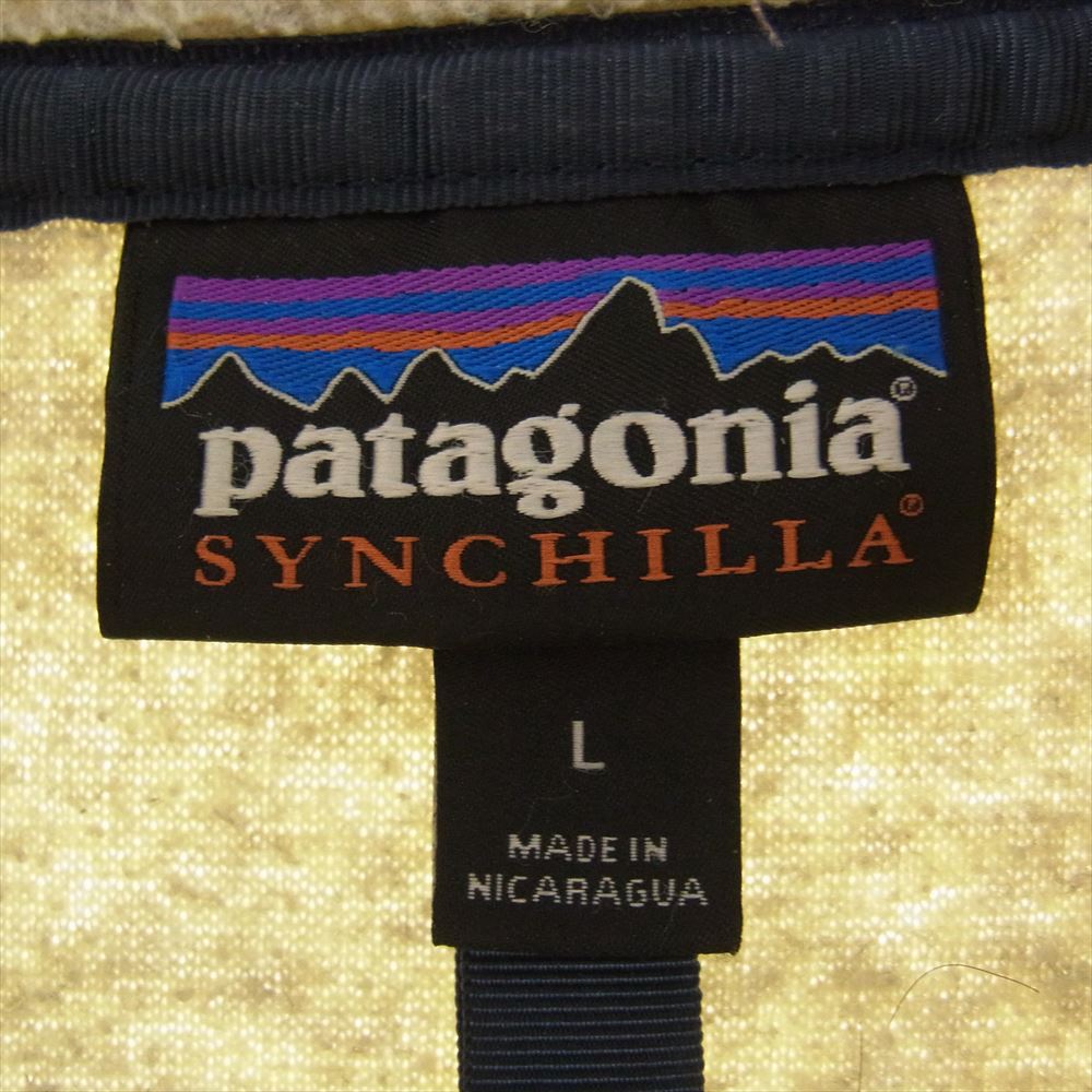 patagonia パタゴニア 20AW 25580FA20 SYNCHILLA シンチラスナップ プルオーバー フリース ジャケット  オフホワイト系 L【中古】