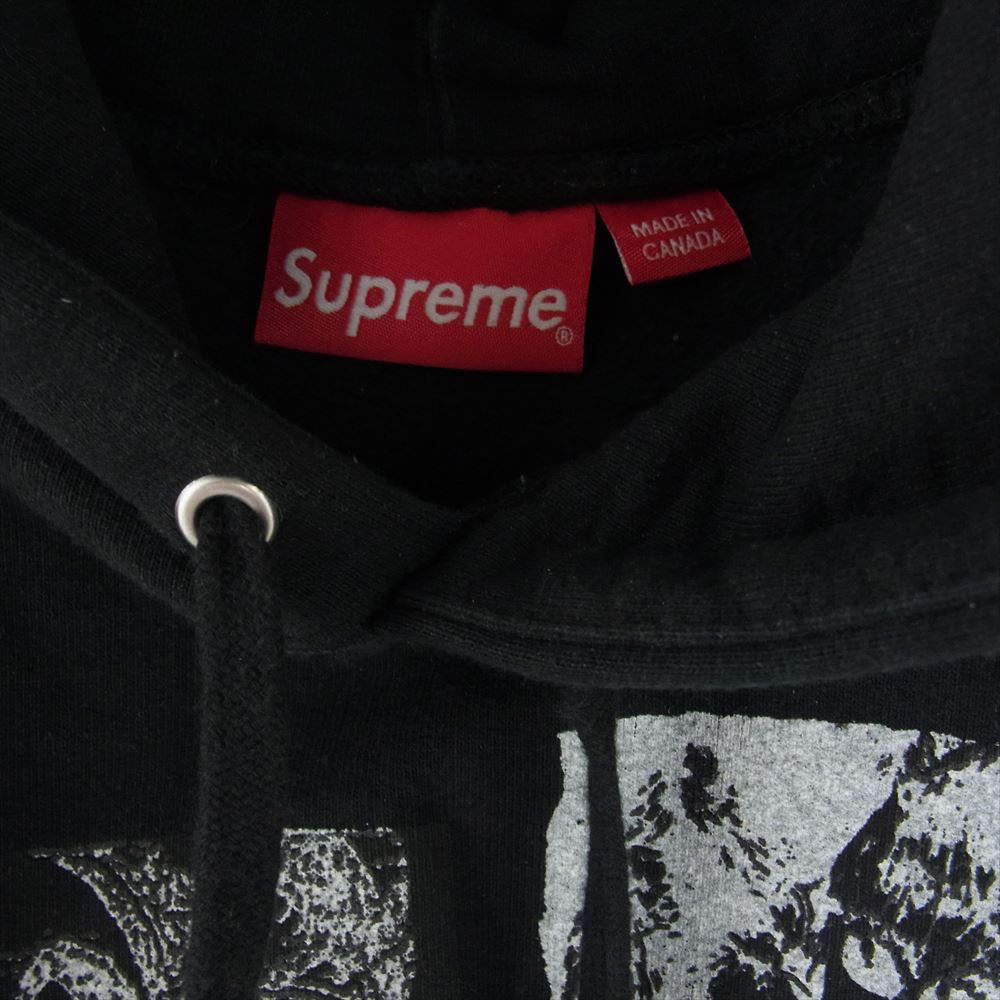 Supreme シュプリーム 21AW Collage Grid Hooded Sweatshirt  コラージュ グリッド フーデッド スウェットシャツ ブラック系 L【中古】