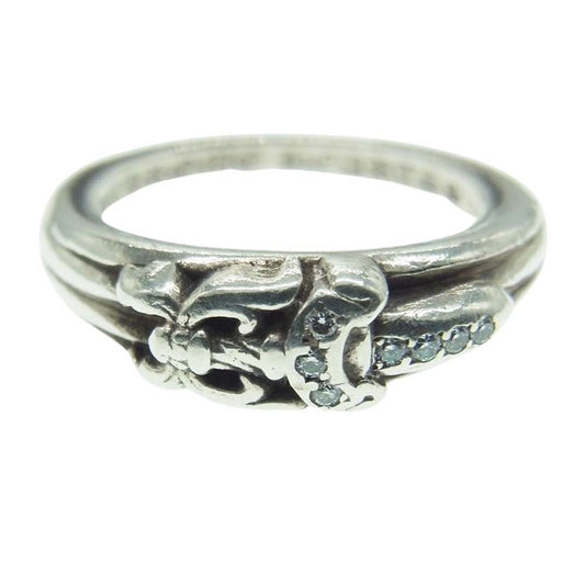 CHROME HEARTS クロムハーツ（原本無） BABY CLSC P D ベイビークラシック ダガー リング パヴェダイヤ シルバー系 8号【中古】