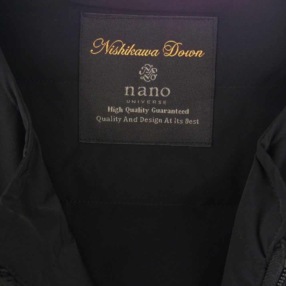 nano universe ナノユニバース NUC92DWW007TS 西川ダウン ダウン ベスト ブラック系 L【中古】