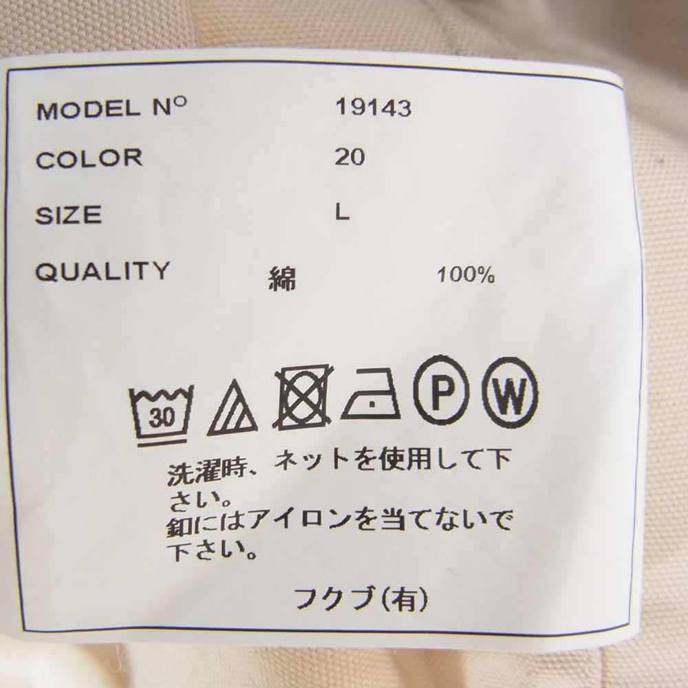 YAECA ヤエカ 19143 COMFORT SHIRT EXTRA WIDE エクストラワイド コンフォート スナップボタン シャツ ベージュ系 L【中古】