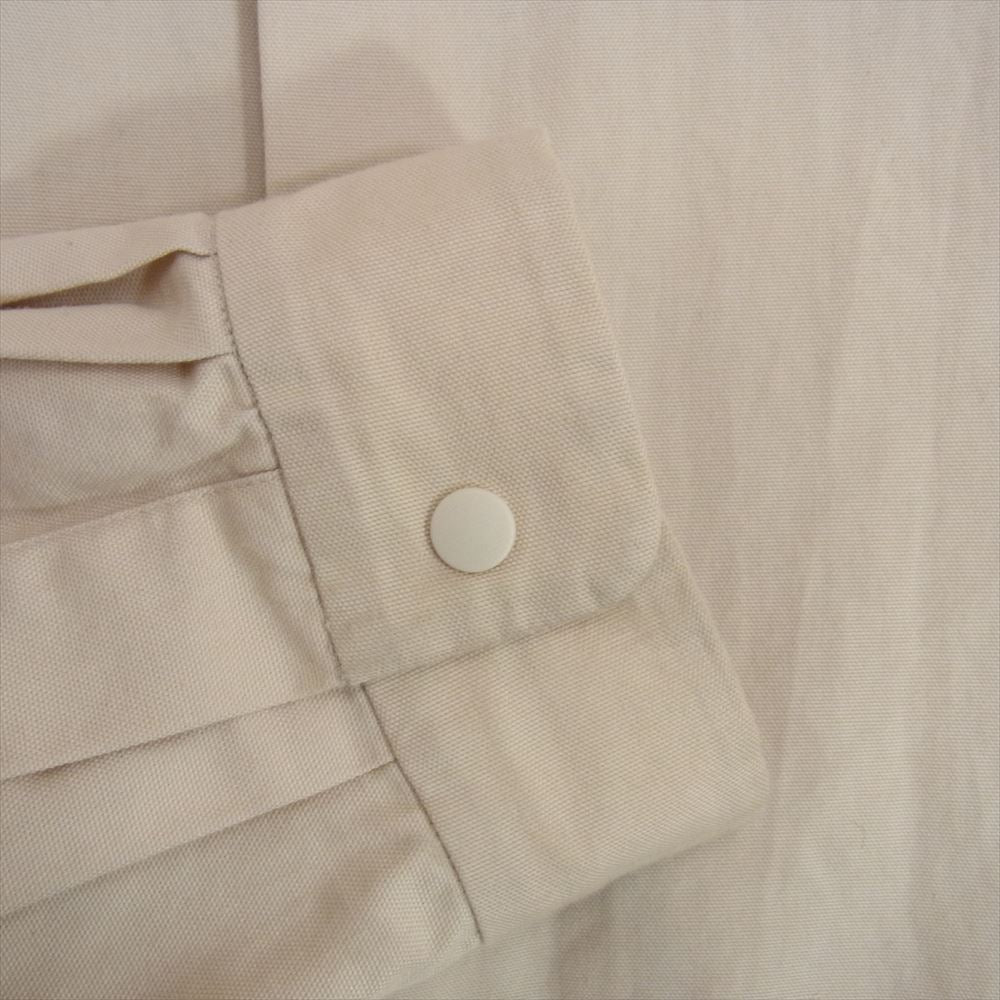 YAECA ヤエカ 19143 COMFORT SHIRT EXTRA WIDE エクストラワイド コンフォート スナップボタン シャツ ベージュ系 L【中古】