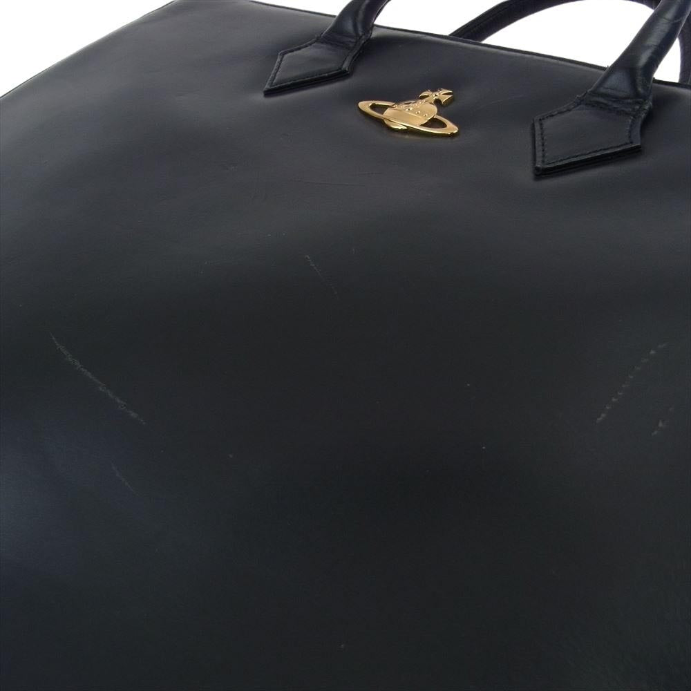 Vivienne Westwood ヴィヴィアンウエストウッド オーブ レザー ブリーフケース ビジネスバッグ ブラック系【中古】