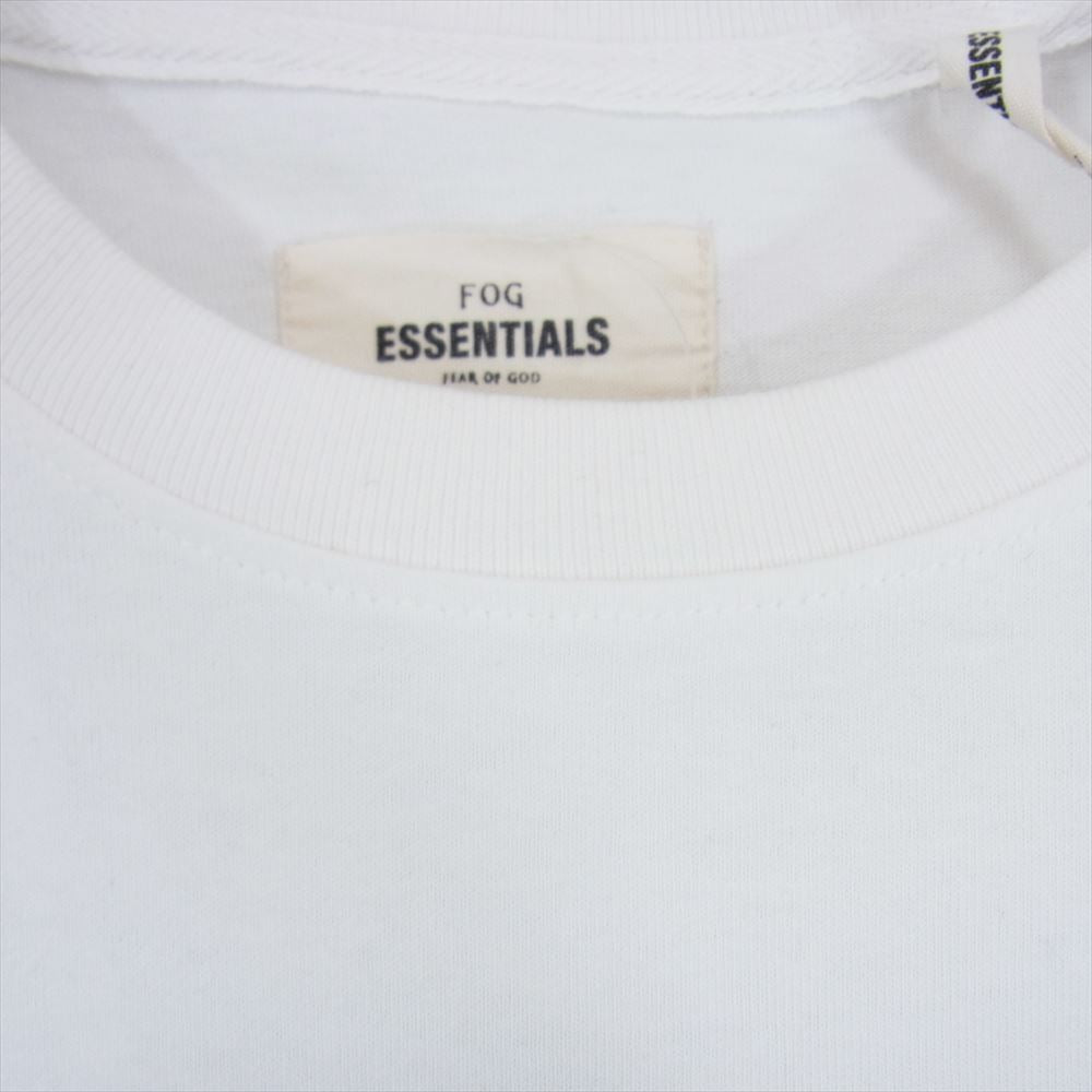 FEAR OF GOD フィアオブゴッド FOG ESSENTIALS ロゴ プリント 長袖 カットソー ホワイト系 S【中古】
