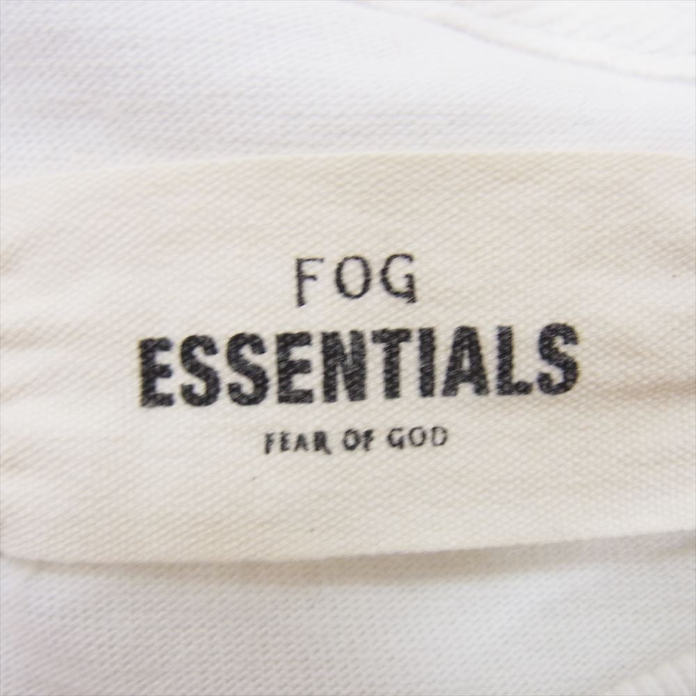 FEAR OF GOD フィアオブゴッド FOG ESSENTIALS ロゴ プリント 長袖 カットソー ホワイト系 S【中古】