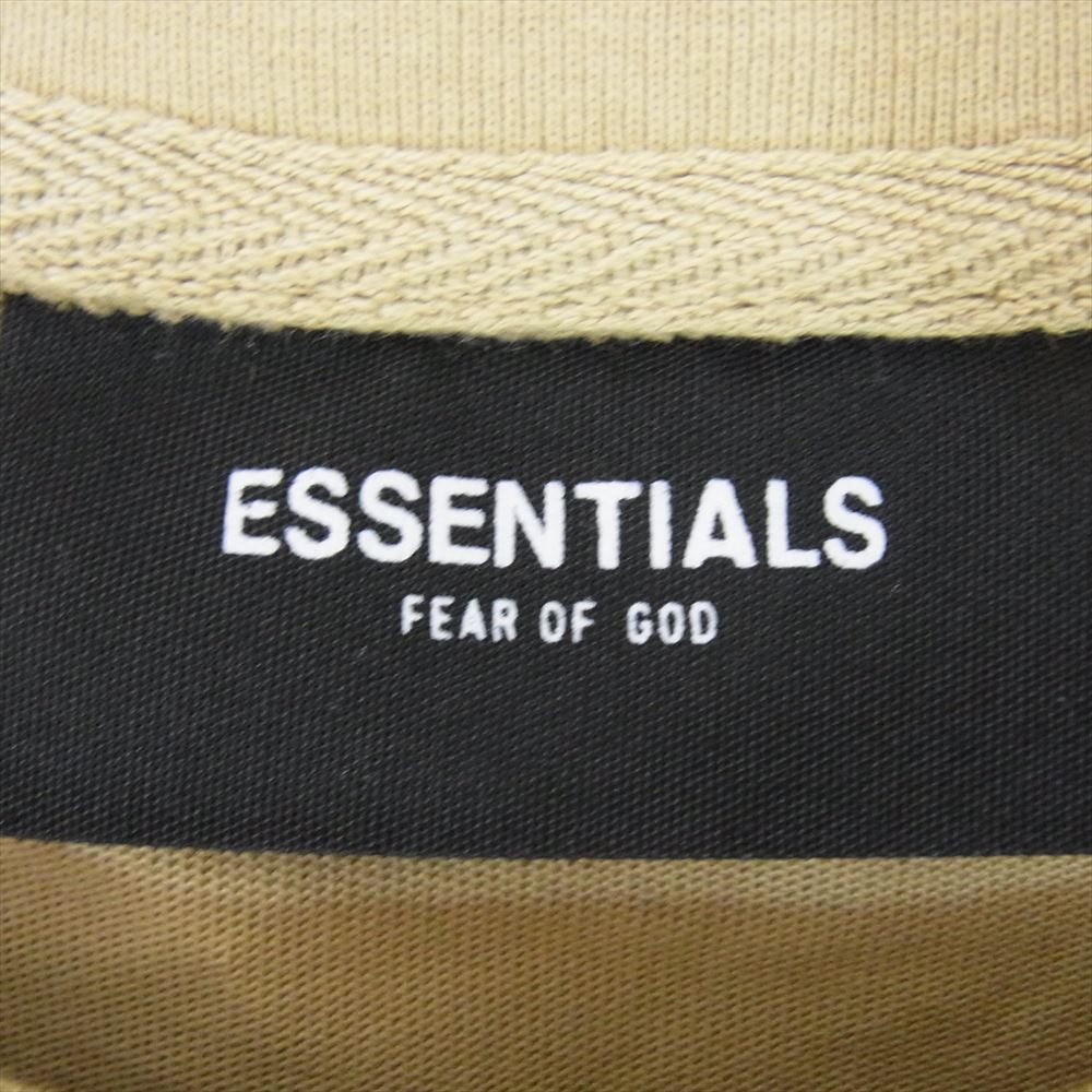 FEAR OF GOD フィアオブゴッド FOG ESSENTIALS リフレクティブ ロゴ バックプリント 半袖 Tシャツ デザート カーキ系 S【中古】