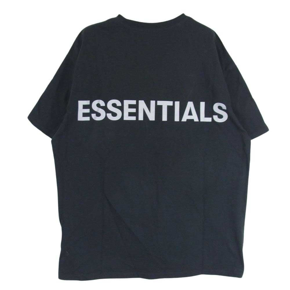FEAR OF GOD フィアオブゴッド FOG ESSENTIALS リフレクティブ ロゴ バックプリント 半袖 Tシャツ ブラック系 L【中古】