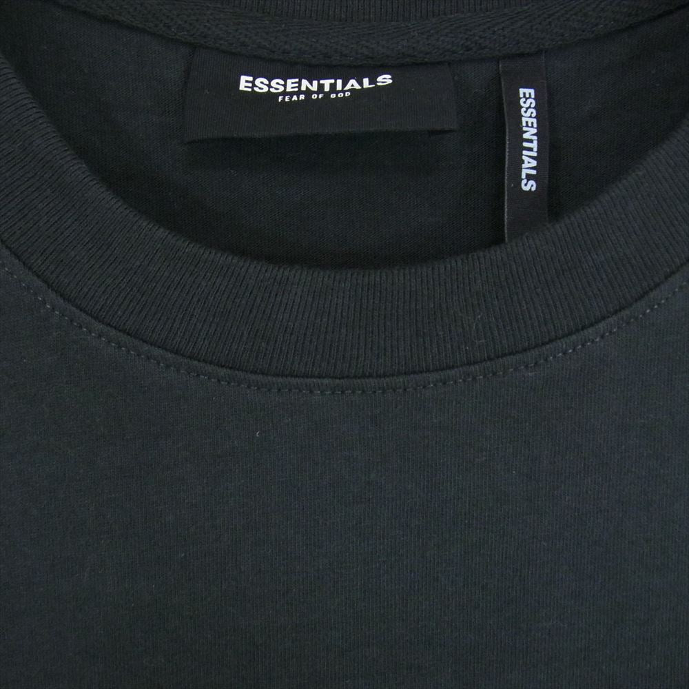FEAR OF GOD フィアオブゴッド FOG ESSENTIALS リフレクティブ ロゴ バックプリント 半袖 Tシャツ ブラック系 L【中古】
