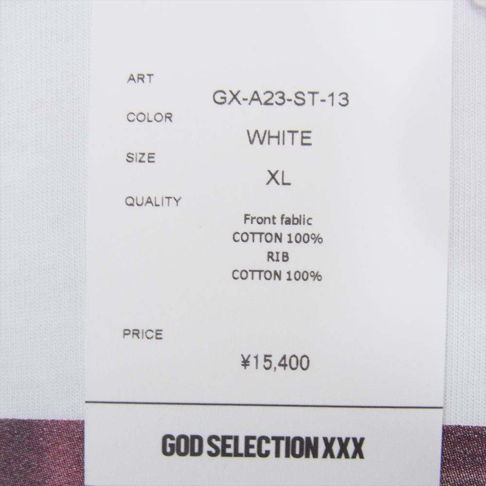 ゴッドセレクショントリプルエックス GX-A23-ST-13 ガール プリント 半袖 Tシャツ ホワイト系 XL【新古品】【未使用】【中古】