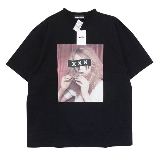 ゴッドセレクショントリプルエックス GX-A23-ST-13 ガール プリント 半袖 Tシャツ ブラック系 XL【新古品】【未使用】【中古】