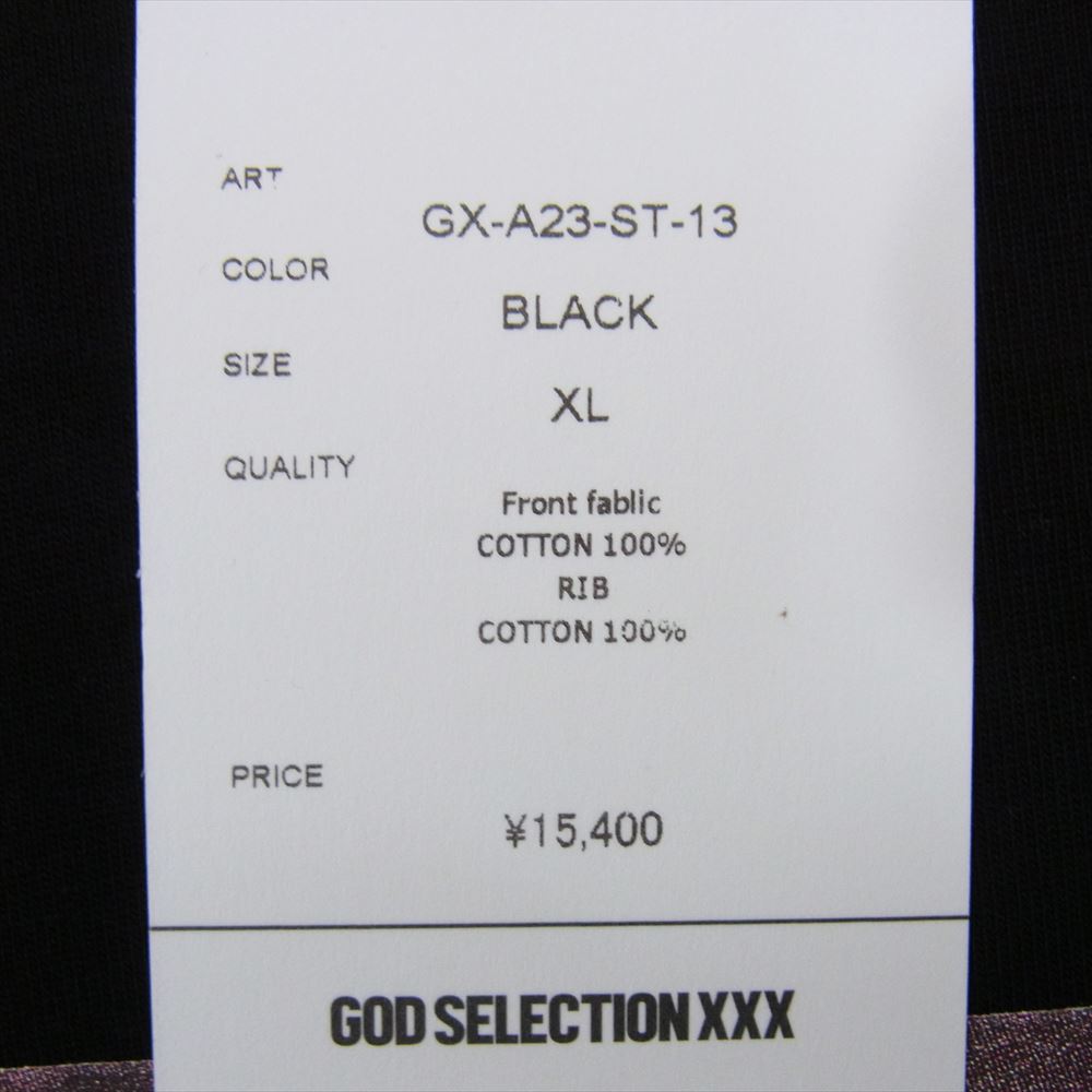 ゴッドセレクショントリプルエックス GX-A23-ST-13 ガール プリント 半袖 Tシャツ ブラック系 XL【新古品】【未使用】【中古】