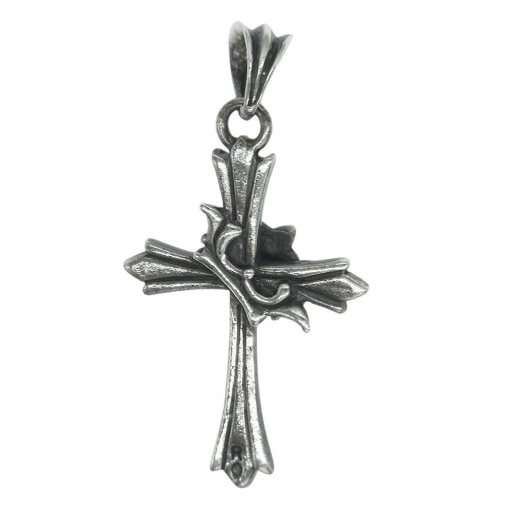 ROYAL ORDER ロイヤルオーダー クラウンド クロス ペンダント トップ シルバー系【中古】