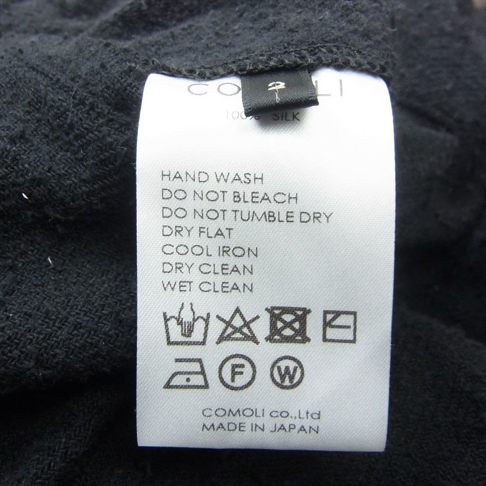 COMOLI コモリ 24SS Z01-03024 シルクネップ ビエラ コンバーティブル パンツ ブラック系 2【中古】