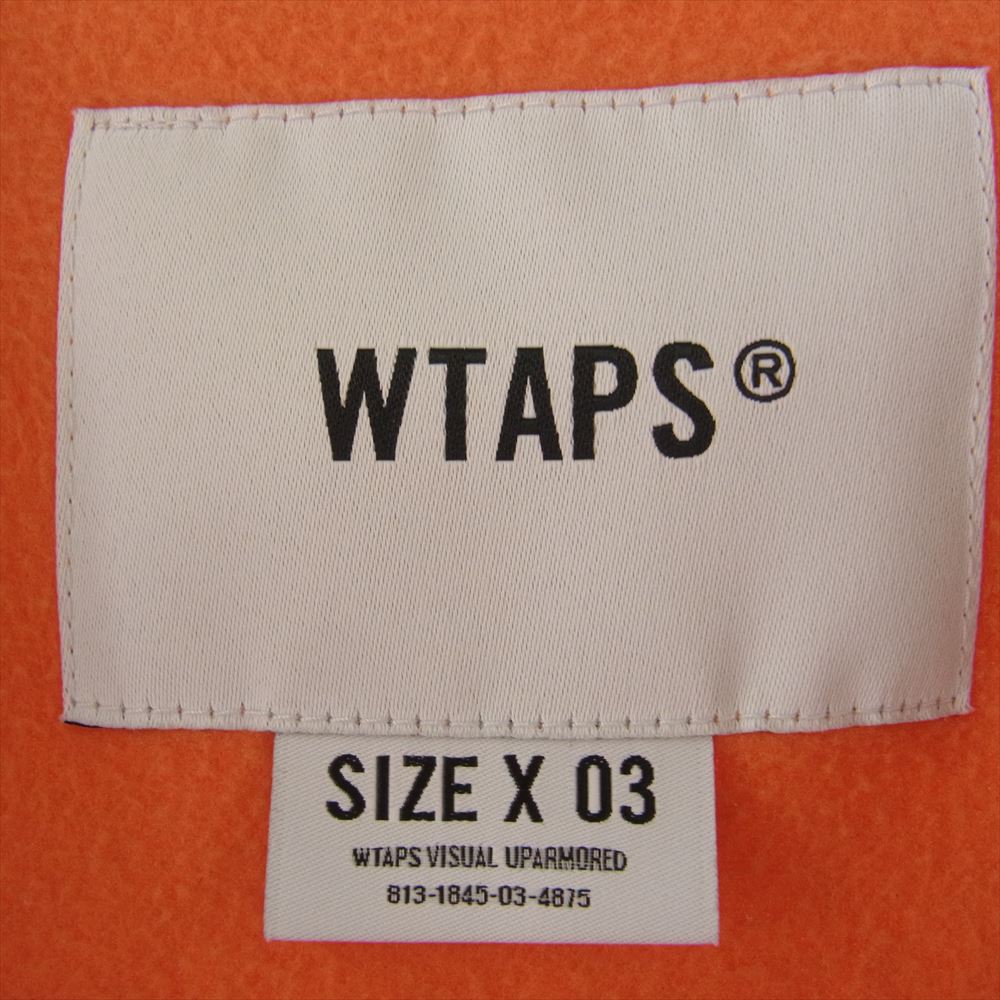 WTAPS ダブルタップス 23AW 232ATDT-CSM33 DEPST SWEATER POLY FORTLESS ハーフジップ フリース  オレンジ系 X 03【中古】