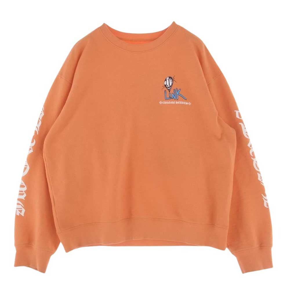 CHROME HEARTS クロムハーツ（原本無） 21SS × Matty Boy マッティボーイ Orange Link Sweatshirt スウェット オレンジ系 XL【中古】