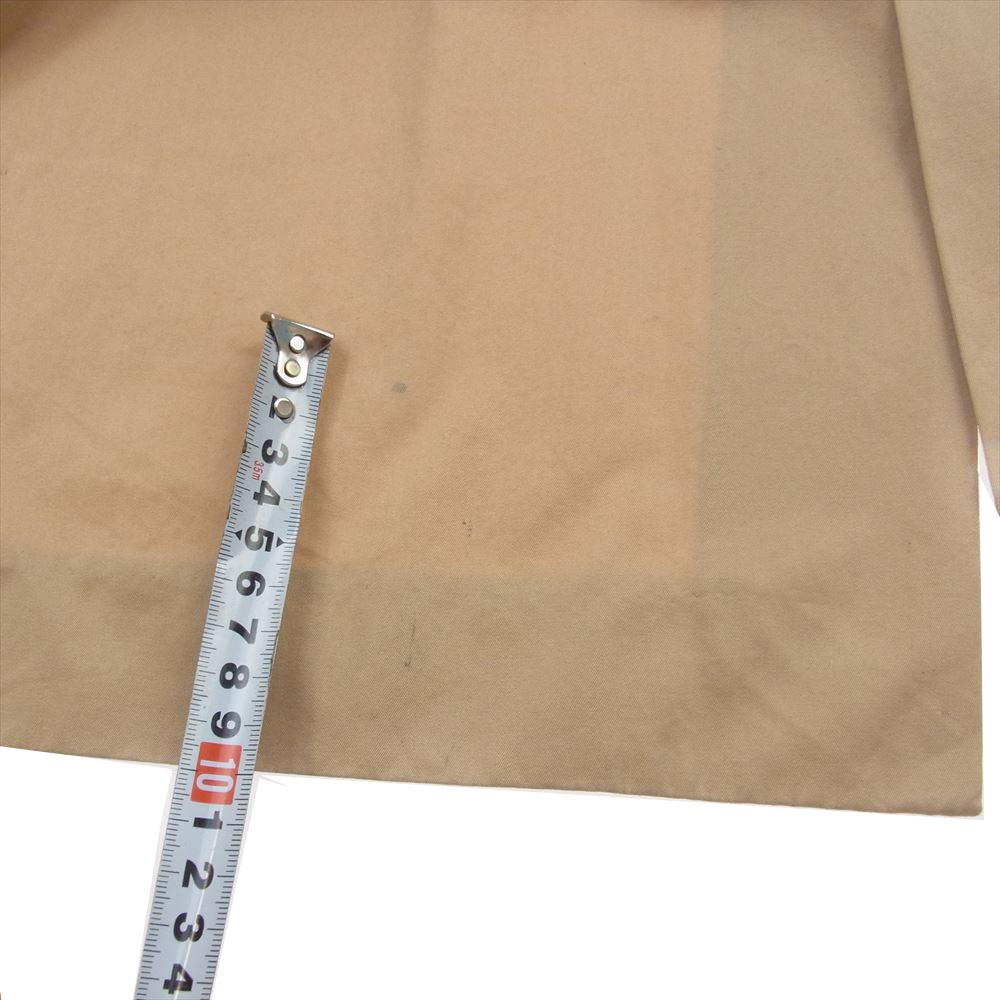 エブール ノーカラー ロングコート ベルト付 ライトブラウン系 36【中古】