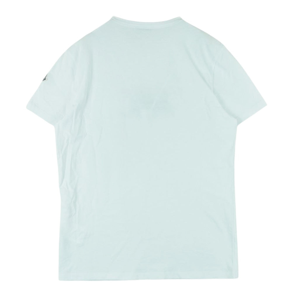 MONCLER モンクレール MAGLIA T-SHIRT マグリア ペンキ 刺繍 半袖 Tシャツ ホワイト系 M【中古】