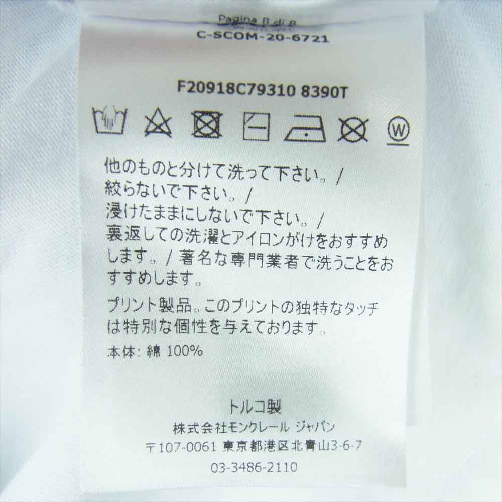 MONCLER モンクレール MAGLIA T-SHIRT マグリア ペンキ 刺繍 半袖 Tシャツ ホワイト系 M【中古】