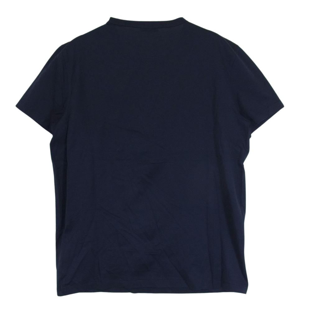 MONCLER モンクレール MAGLIA T-SHIRT マグリア 胸ロゴ ワッペン 半袖 Tシャツ ネイビー系 M【美品】【中古】
