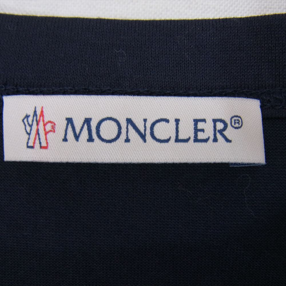 MONCLER モンクレール MAGLIA T-SHIRT マグリア 胸ロゴ ワッペン 半袖 Tシャツ ネイビー系 M【美品】【中古】
