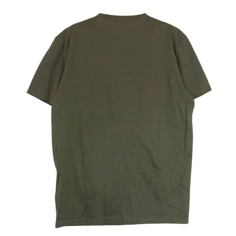 MONCLER モンクレール MAGLIA T-SHIRT マグリア 胸ロゴ ワッペン 半袖 Tシャツ カーキ系 M【美品】【中古】
