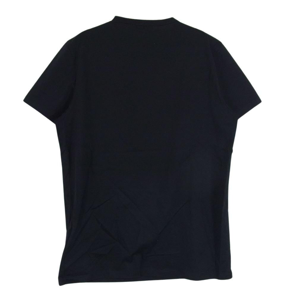 MONCLER モンクレール MAGLIA T-SHIRT マグリア 胸ロゴ ワッペン 半袖 Tシャツ ブラック系 M【美品】【中古】