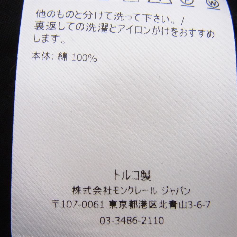 MONCLER モンクレール MAGLIA T-SHIRT マグリア 胸ロゴ ワッペン 半袖 Tシャツ ブラック系 M【美品】【中古】