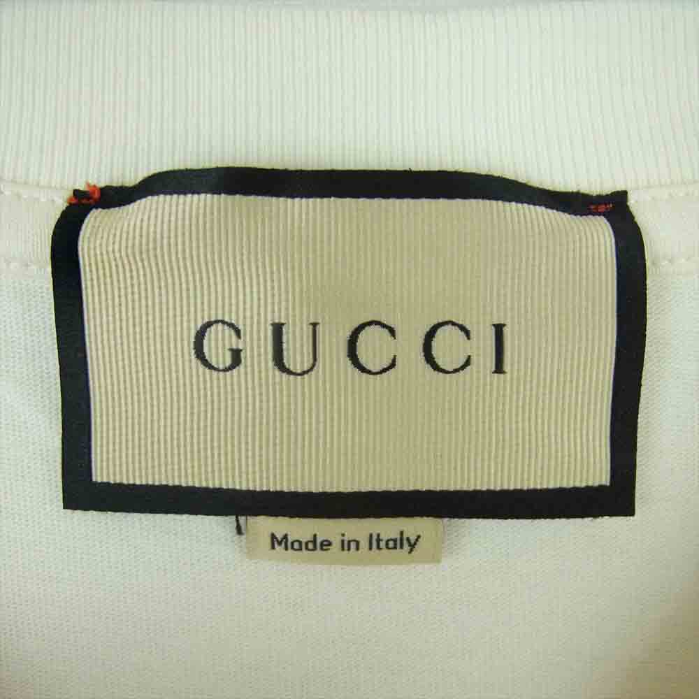 GUCCI グッチ 19SS Blade Print Tee ブレードプリント ロゴ 半袖 Tシャツ オフホワイト系 クリーム色系 XS【美品】【中古】