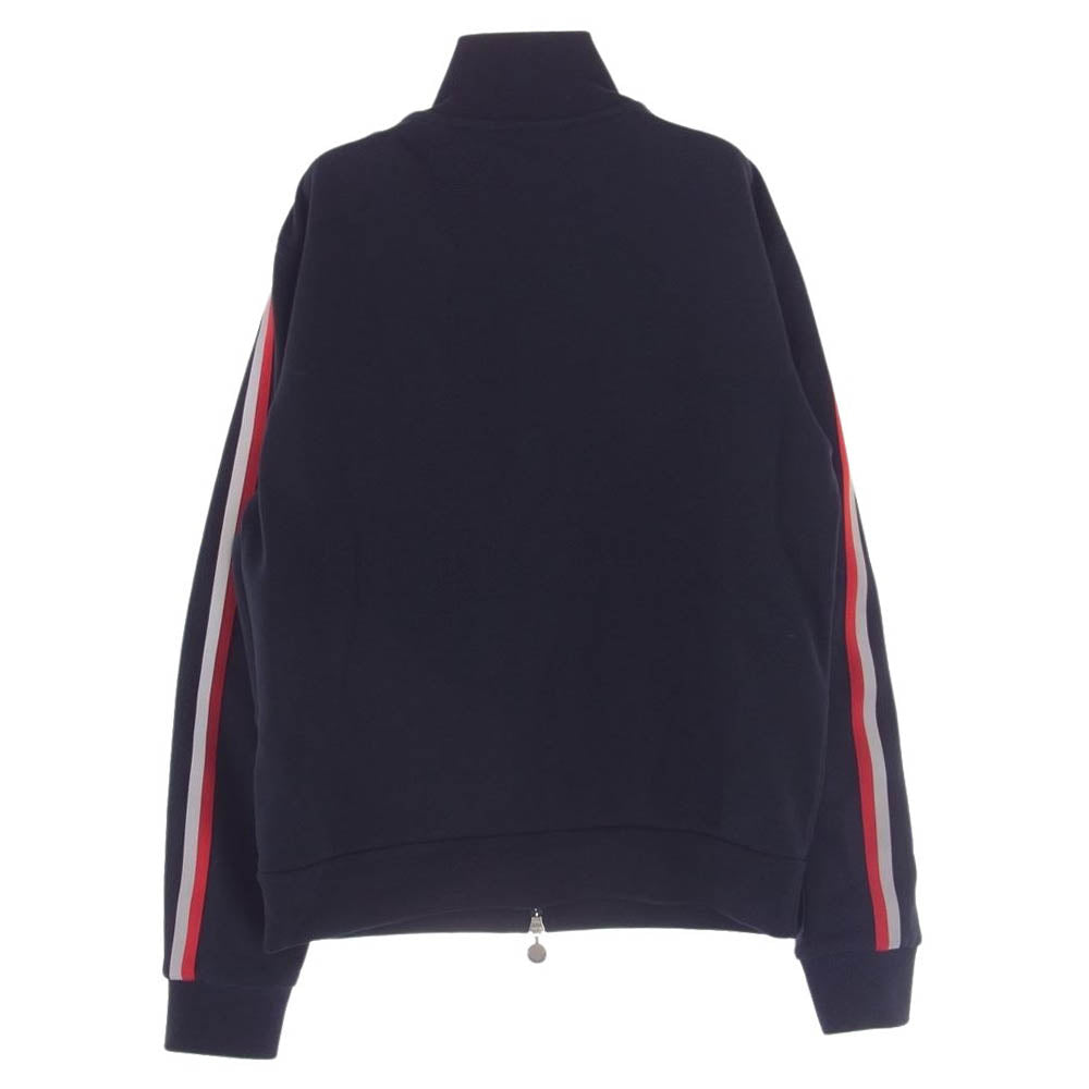 MONCLER モンクレール MAGLIA CARDIGAN マグリア カーディガン ロゴ 袖ライン トラック ジャケット グレー ネイビー系 M【中古】