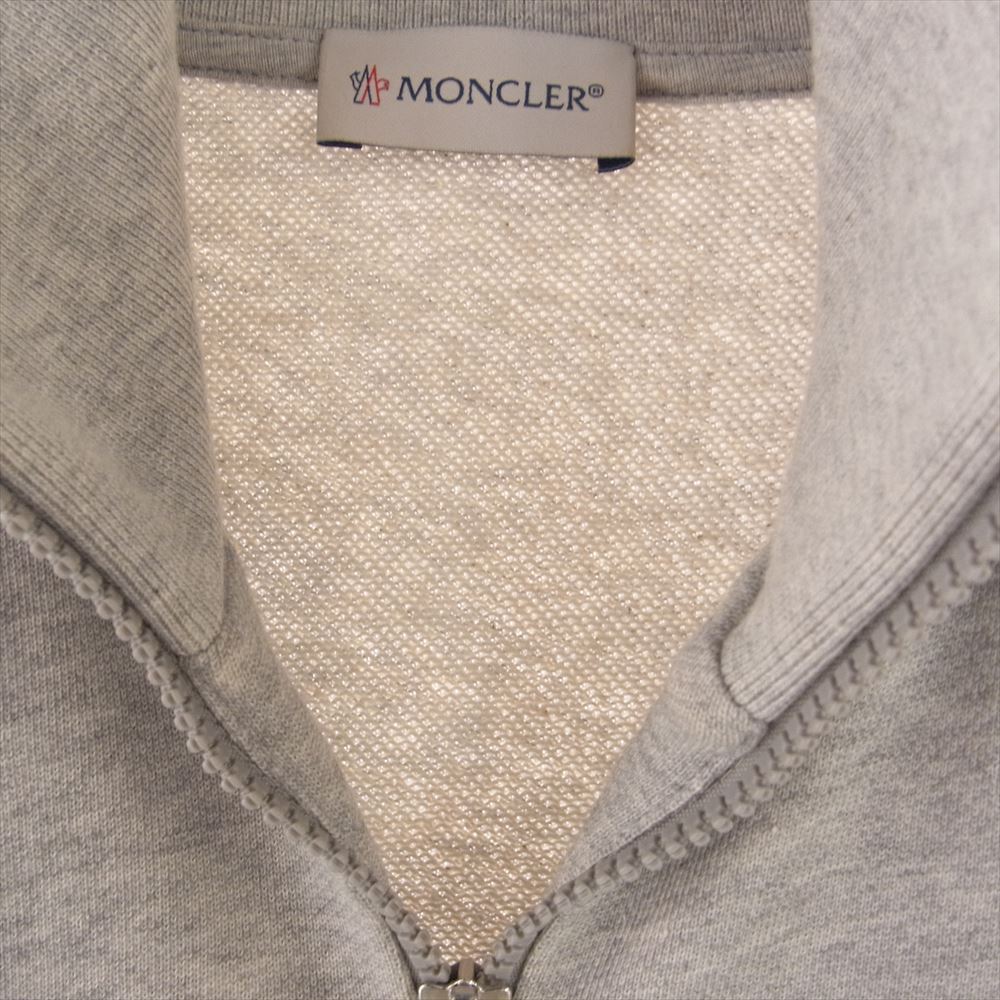 MONCLER モンクレール MAGLIA CARDIGAN マグリア カーディガン ロゴ 袖ライン トラック ジャケット グレー グレー系 M【中古】