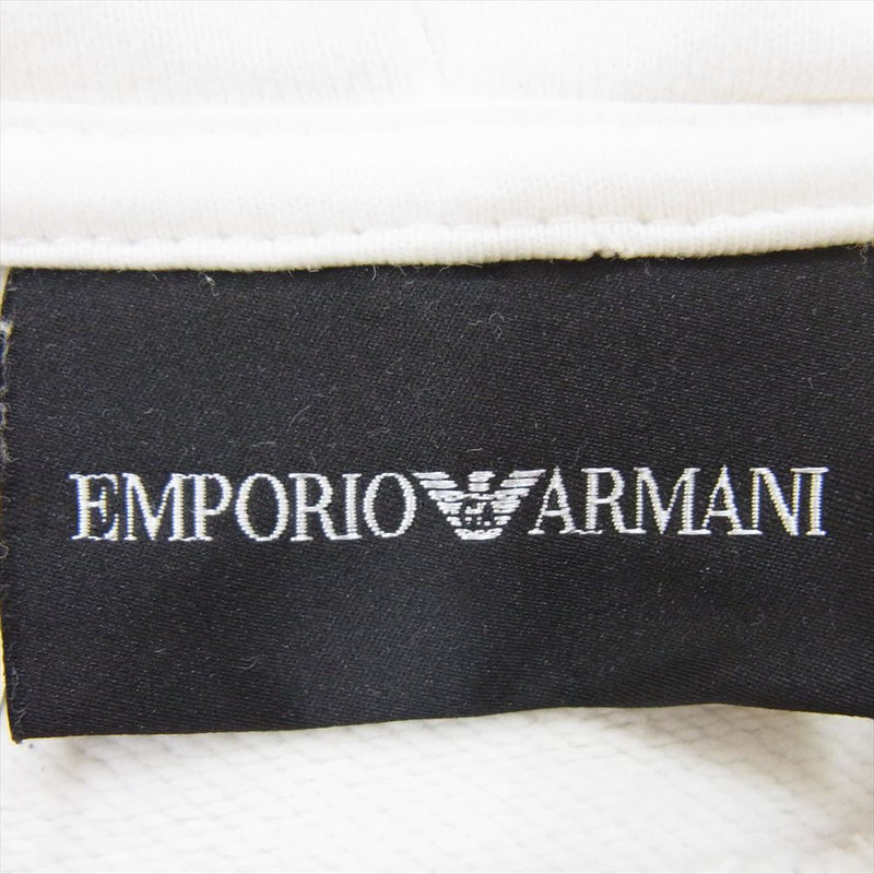 Emporio Armani エンポリオ・アルマーニ 6H1MM9 1JQKZ ロゴ ラバーパッチ パーカー フーディー  ホワイト系 XL【中古】