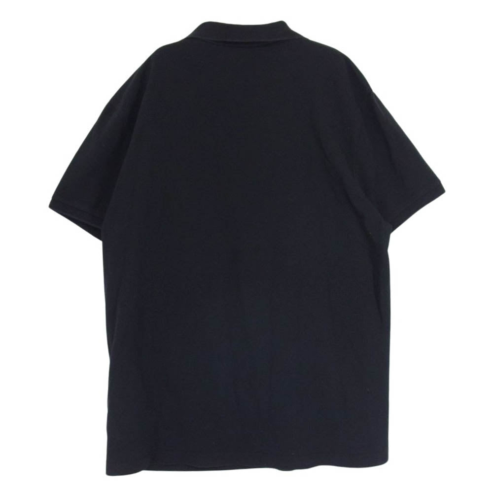 MONCLER モンクレール G10918A70510　 MAGLIA POLO MANICA CORTA ロゴワッペン 襟ロゴ 半袖 ポロシャツ ブラック系 XL【中古】