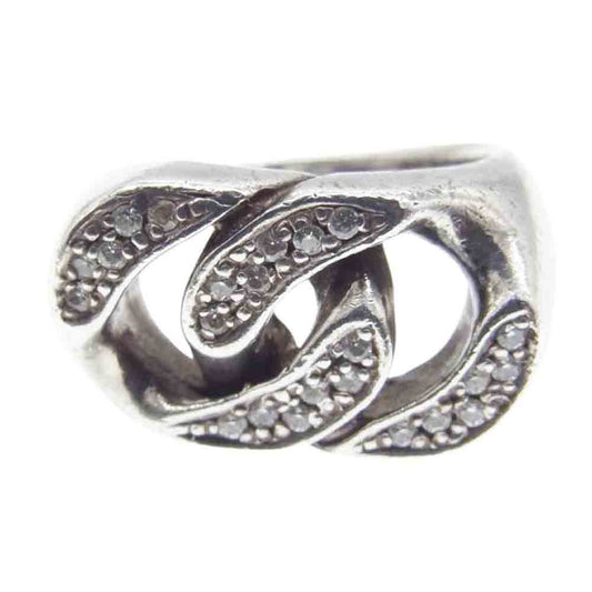 Ghost ゴースト 石付き シルバー リング シルバー系 15号【中古】