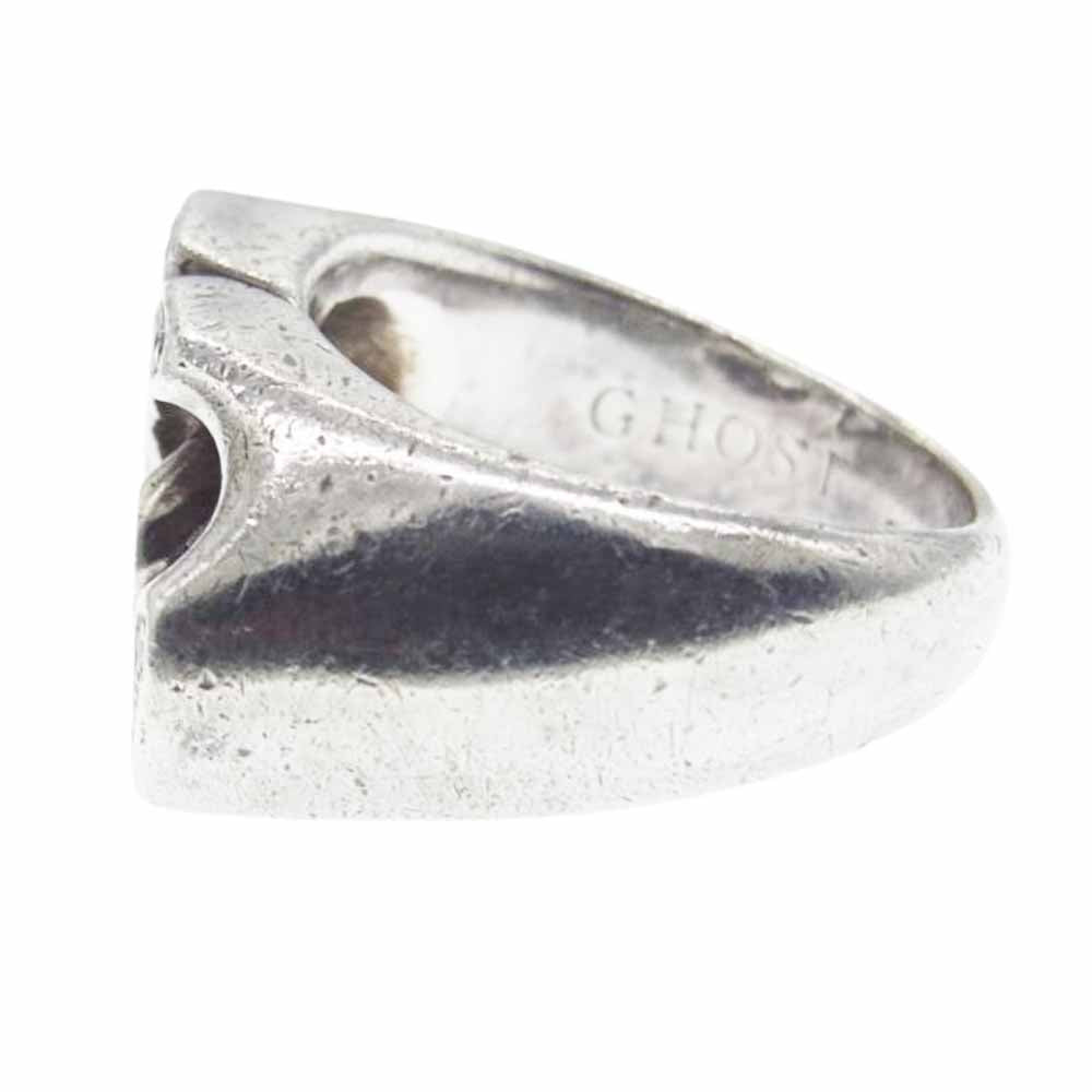Ghost ゴースト 石付き シルバー リング シルバー系 15号【中古】