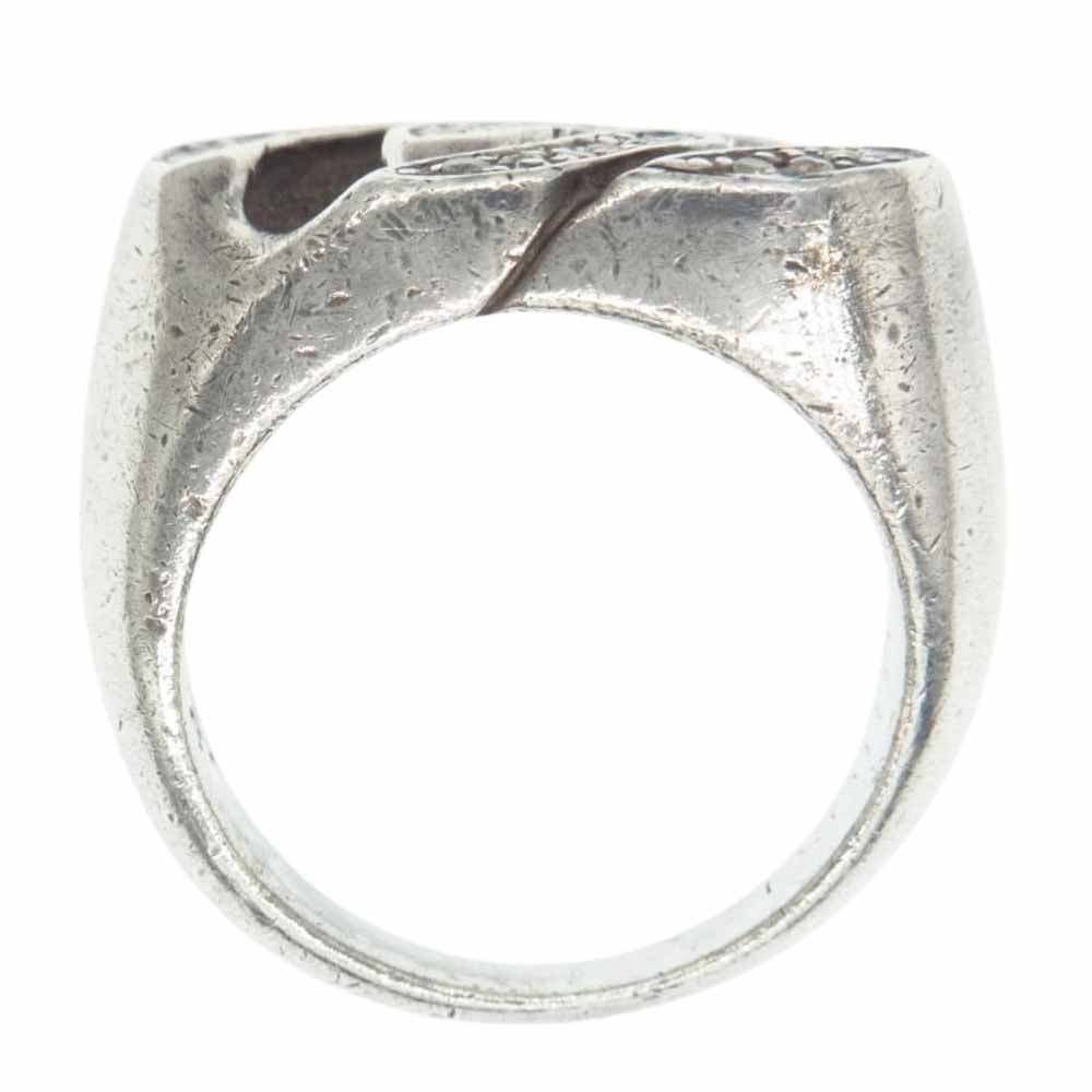 Ghost ゴースト 石付き シルバー リング シルバー系 15号【中古】