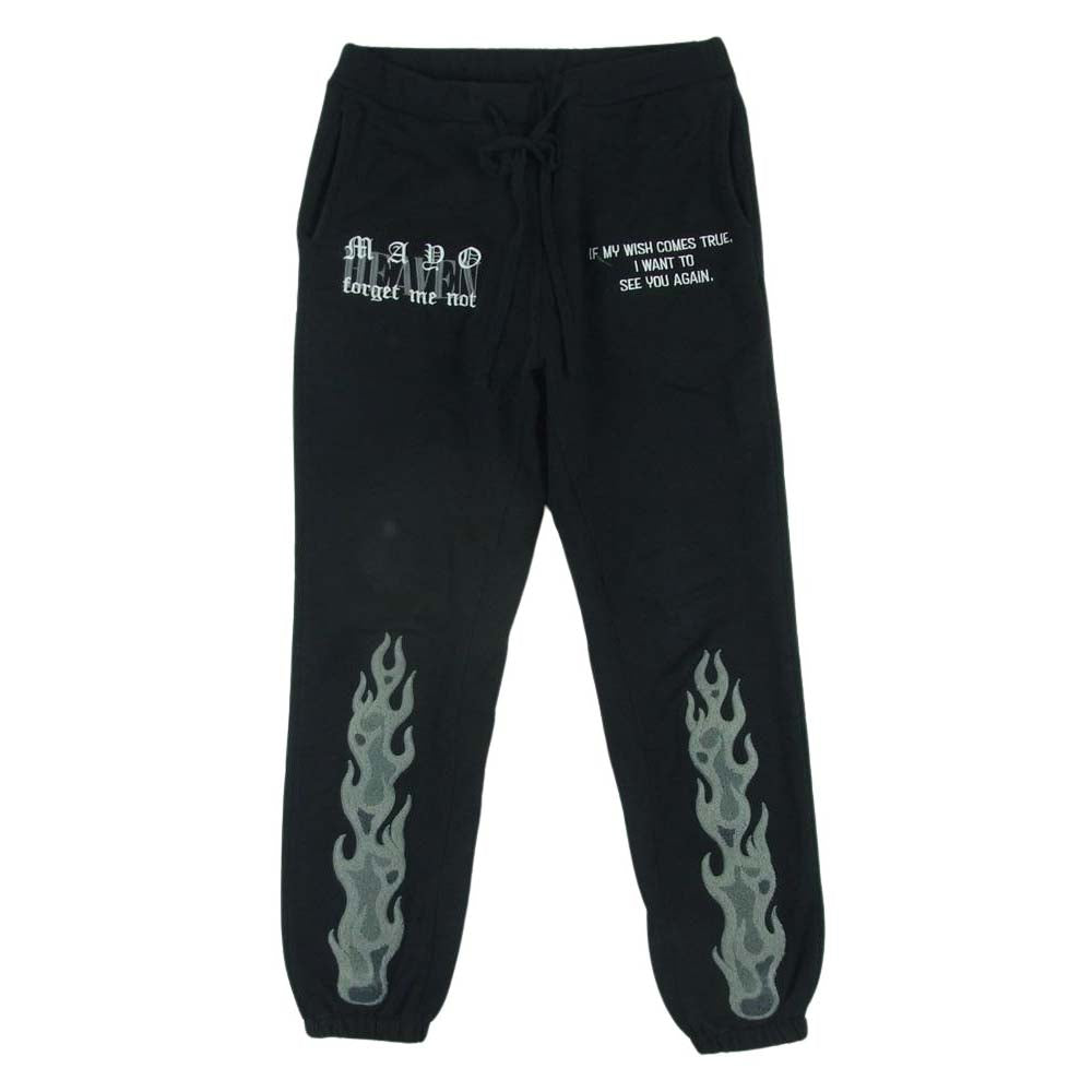 メイヨー 22MY-SWPT2202 Embroidery Fire Lounge Sweat pants ファイヤーパイル ロゴ刺繍 スウェットパンツ ブラック系 L【中古】