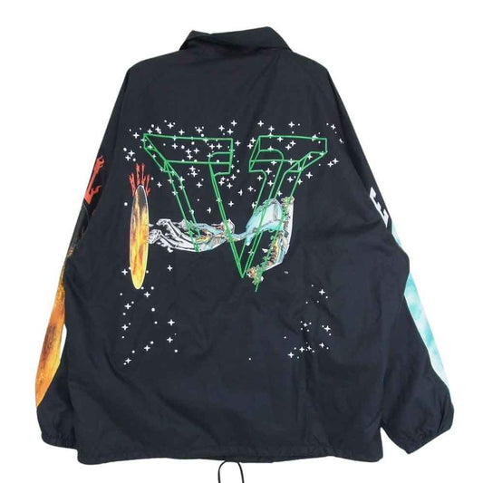 SAINT MICHAEL セントマイケル SM-A22-0000-082 【難有】VL COACH JACKET SKULL ヴィーロンコーチ ジャケット ブラック系 L【中古】