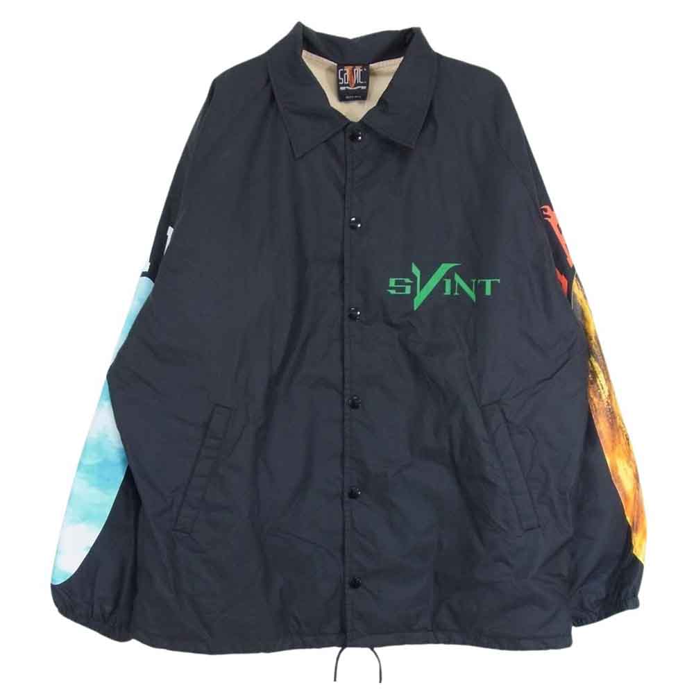 SAINT MICHAEL セントマイケル SM-A22-0000-082 【難有】VL COACH JACKET SKULL ヴィーロンコーチ ジャケット ブラック系 L【中古】