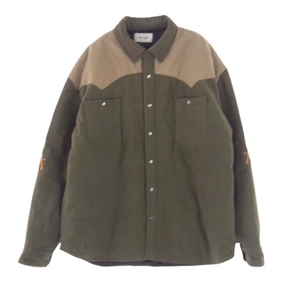 メイヨー 22MY-SHJK2201 Embroidery Maria Shirt Jacket エンブロイダリー マリア シャツ ジャケット カーキ系 XL【中古】