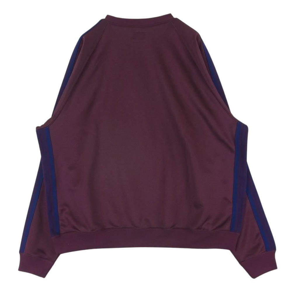 Needles ニードルス NS245 TRACK CREW NECK SHIRT POLY SMOOTH トラック クルーネック プルオーバー スウェット ワインレッド系 L【中古】