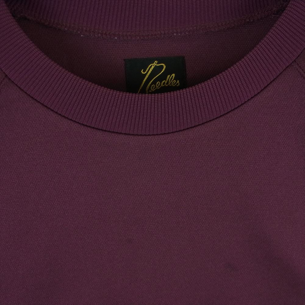 Needles ニードルス NS245 TRACK CREW NECK SHIRT POLY SMOOTH トラック クルーネック プルオーバー スウェット ワインレッド系 L【中古】