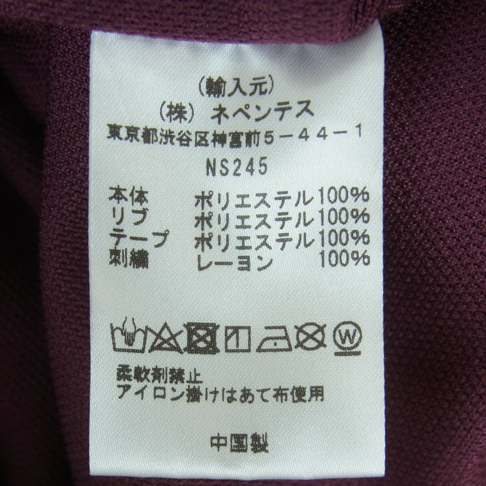 Needles ニードルス NS245 TRACK CREW NECK SHIRT POLY SMOOTH トラック クルーネック プルオーバー スウェット ワインレッド系 L【中古】