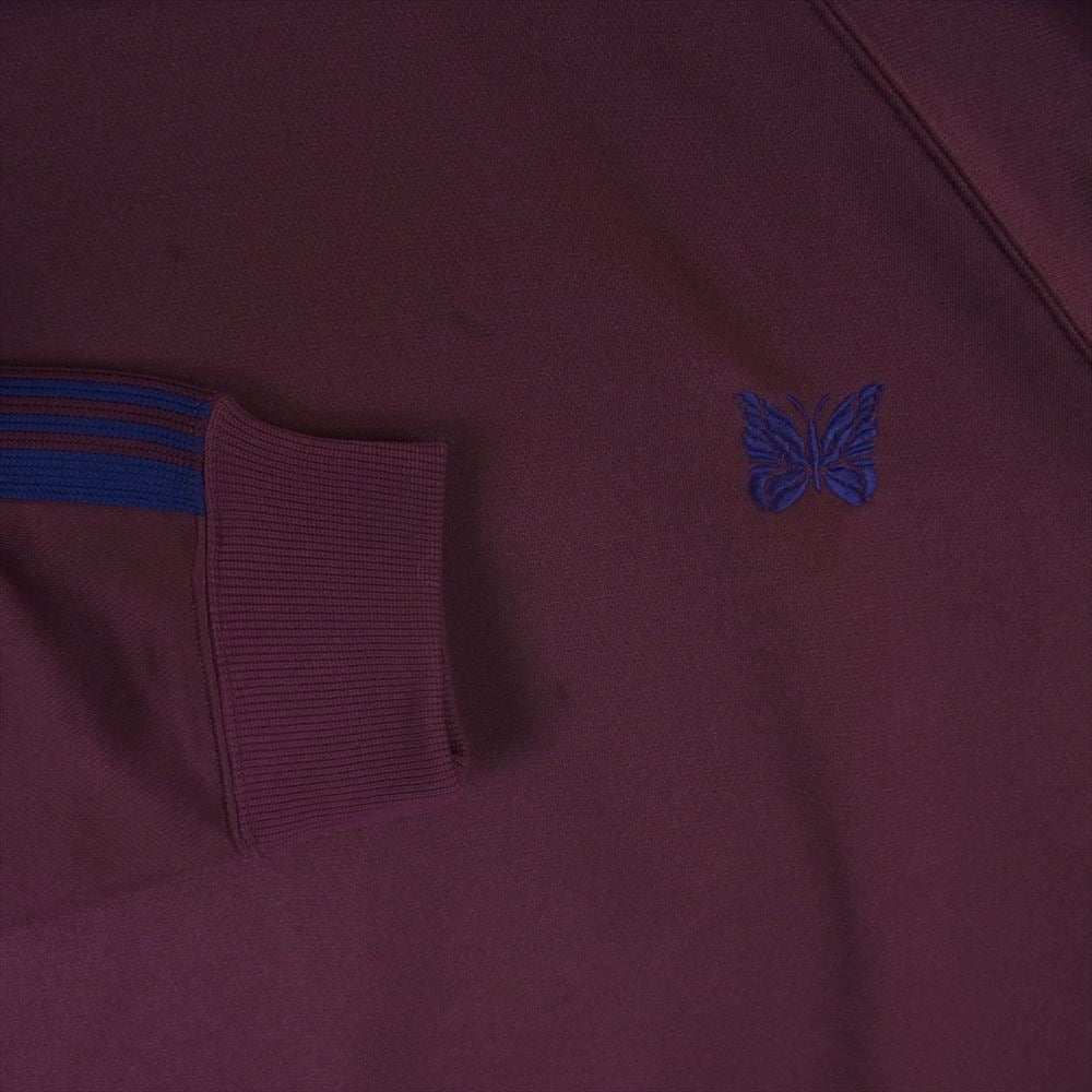 Needles ニードルス NS245 TRACK CREW NECK SHIRT POLY SMOOTH トラック クルーネック プルオーバー スウェット ワインレッド系 L【中古】