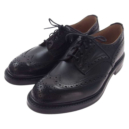 Tricker's トリッカーズ M5633 BOURTON バートン ウィングチップ カントリー ダイナイトソール ブラック系 8【極上美品】【中古】