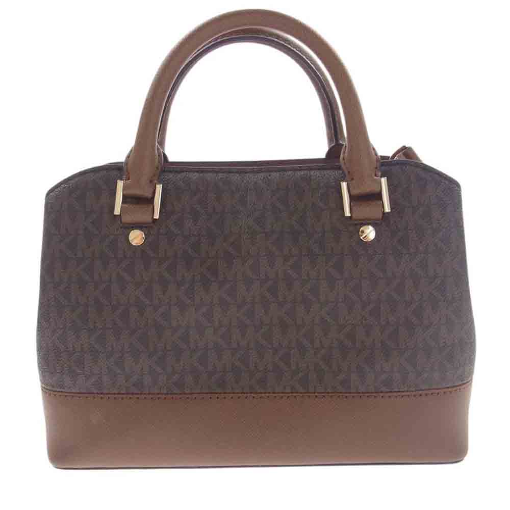 Michael Kors マイケルコース 35T9GS7S1B シグネチャー ロゴ 総柄 2WAY ショルダー ハンド バッグ ブラウン系【中古】