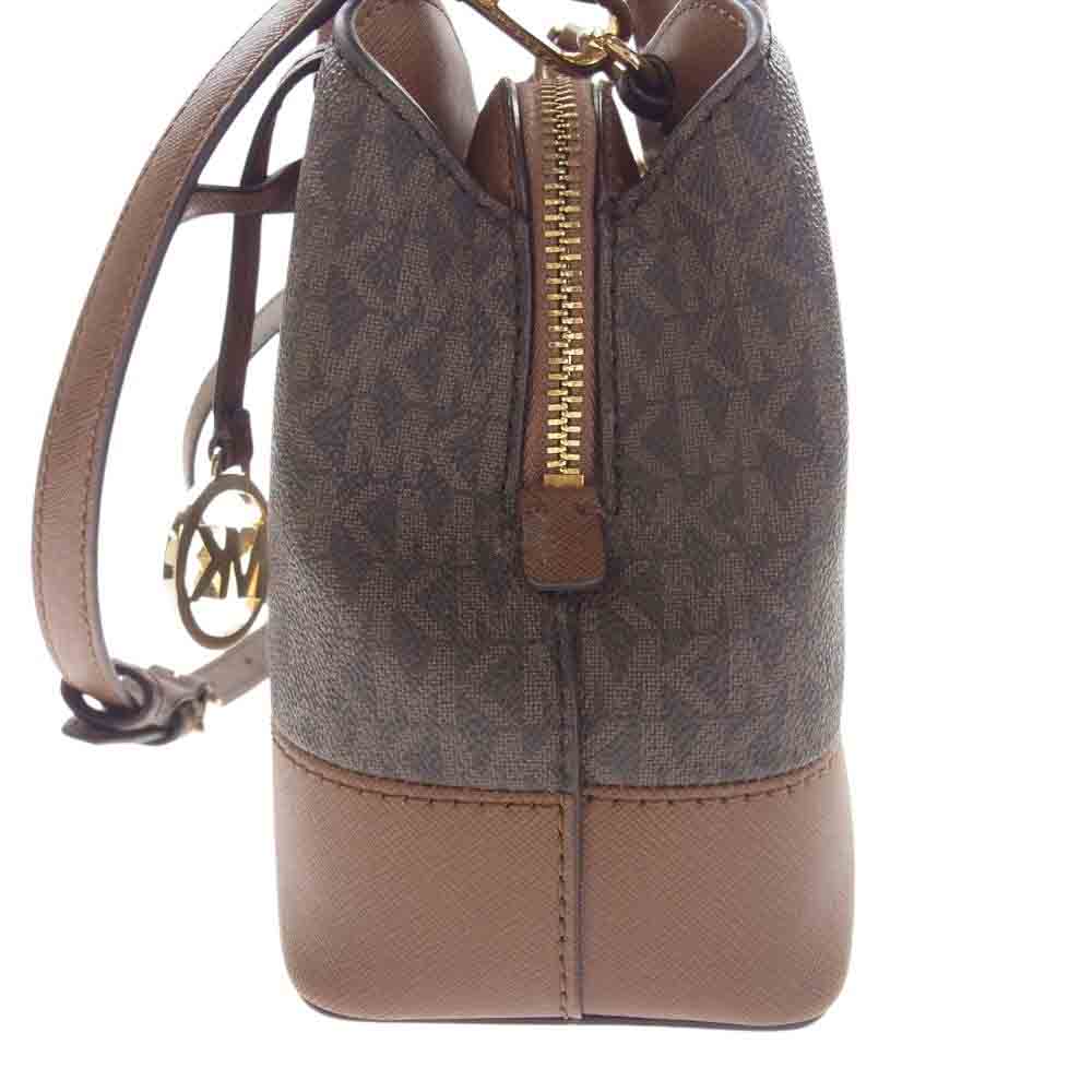 Michael Kors マイケルコース 35T9GS7S1B シグネチャー ロゴ 総柄 2WAY ショルダー ハンド バッグ ブラウン系【中古】