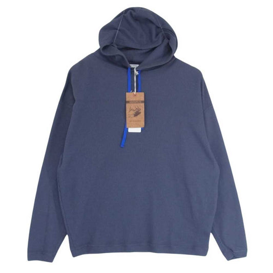 ANDFAMILYS アンドファミリー XX-22091 Thermal Hooded Shirts サーマル フーデッド プルオーバー パーカー ブルー系 M【極上美品】【中古】