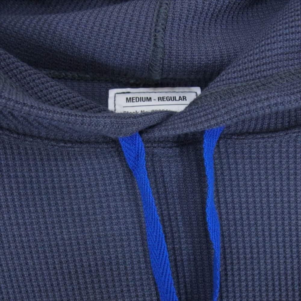 ANDFAMILYS アンドファミリー XX-22091 Thermal Hooded Shirts サーマル フーデッド プルオーバー パーカー ブルー系 M【極上美品】【中古】