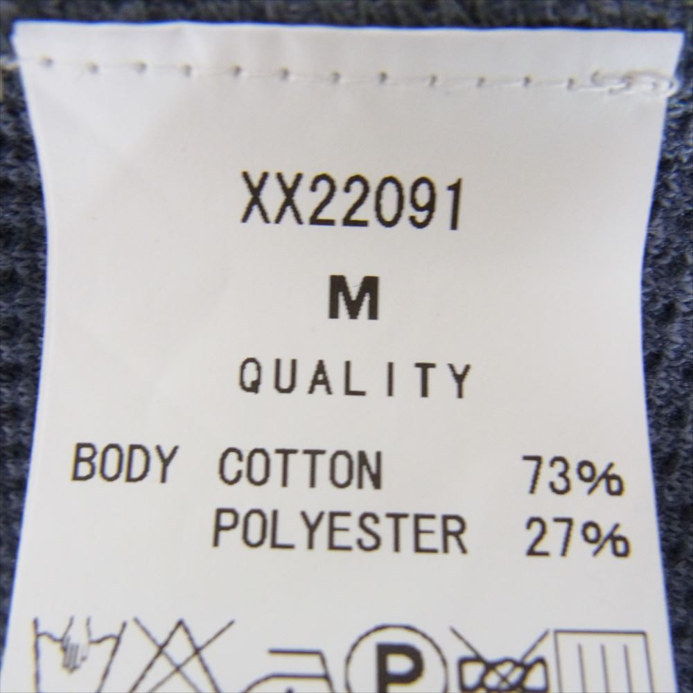 ANDFAMILYS アンドファミリー XX-22091 Thermal Hooded Shirts サーマル フーデッド プルオーバー パーカー ブルー系 M【極上美品】【中古】