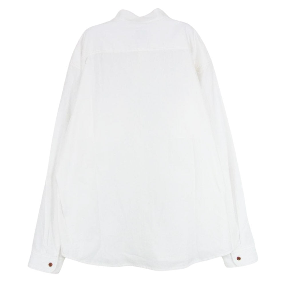 ANDFAMILYS アンドファミリー SHL-2302727 Selvedge Chambray Shirts バンドカラー シャンブレー 長袖 シャツ ホワイト系 XL【美品】【中古】